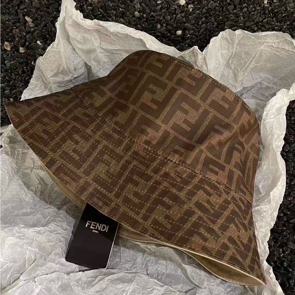Fendi Monogram Brown Bucket Hat - image 2